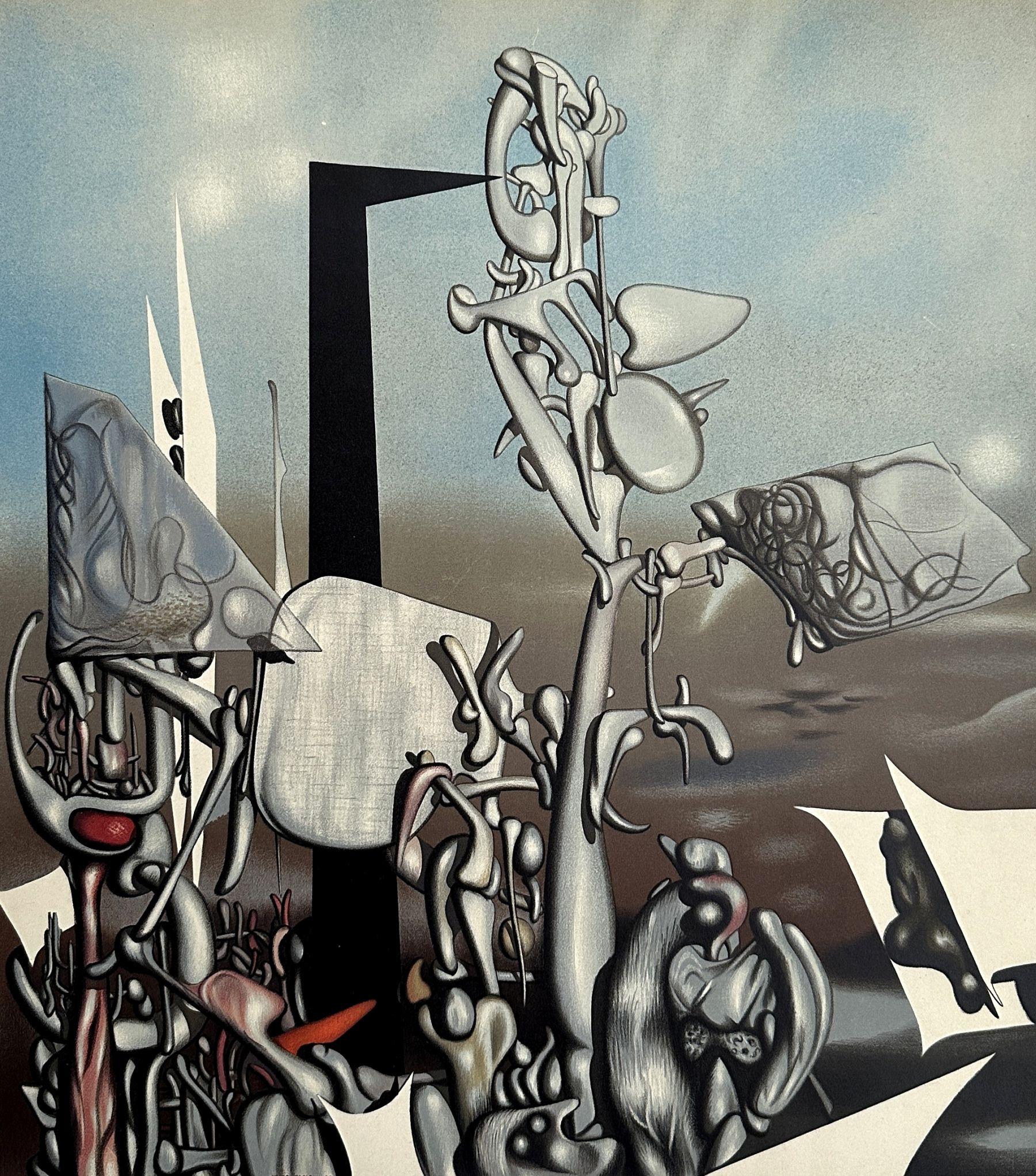 Surrealistische Träumerei – Farblithographie – signiert auf dem Teller – Print von Yves Tanguy