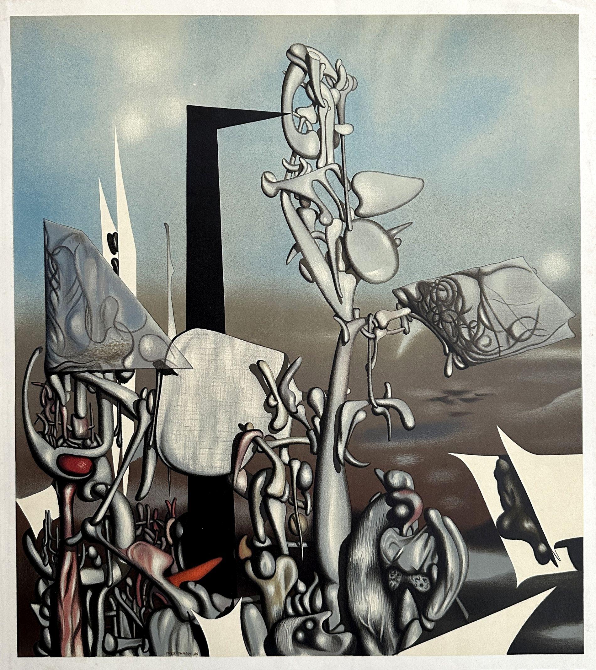 Yves Tanguy Landscape Print - Surrealist Dream - Colors Lithograph - Signed in the Plate