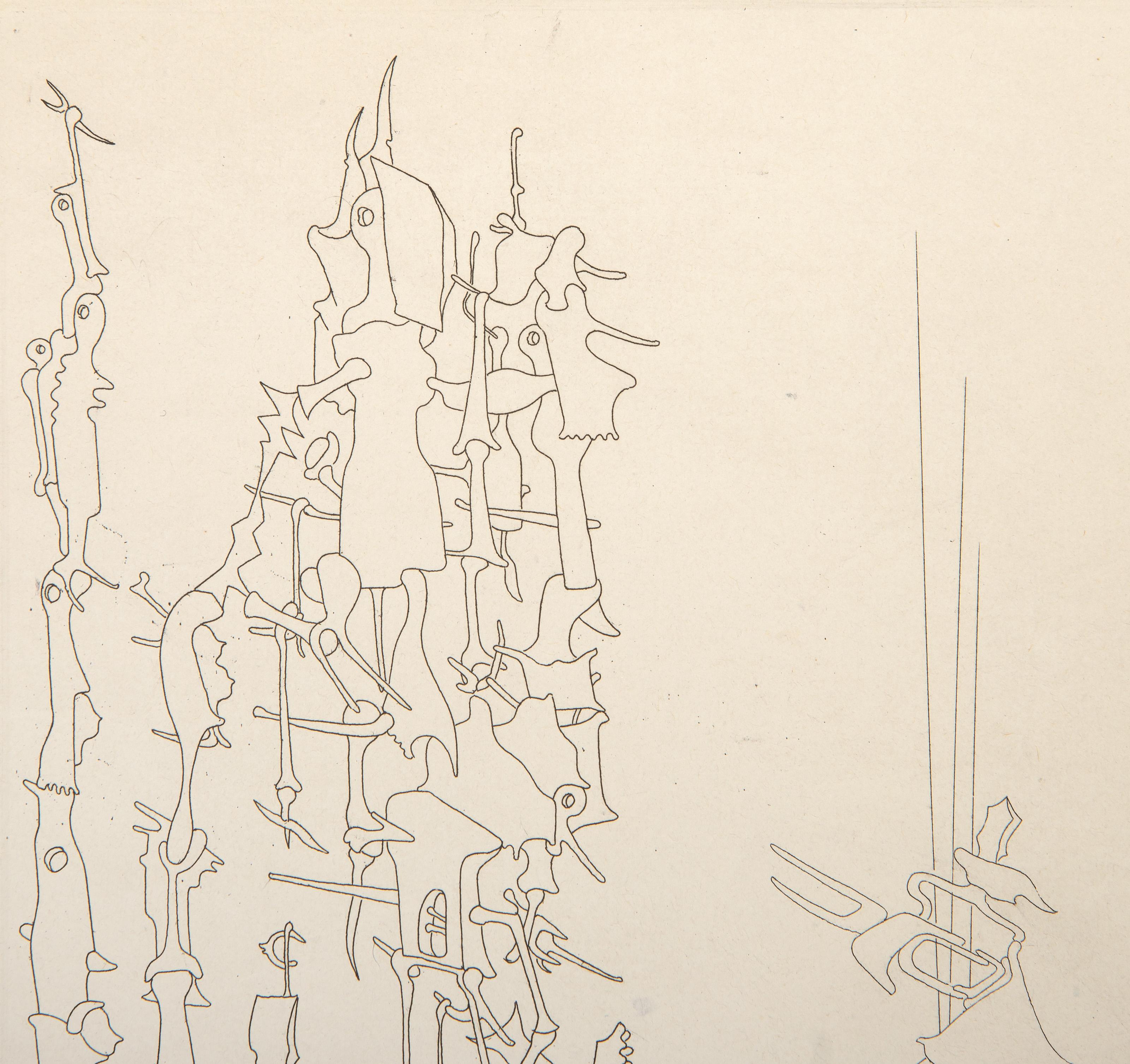 Sin título de Le Surrealisme en 1947, Aguafuerte surrealista de Yves Tanguy 1