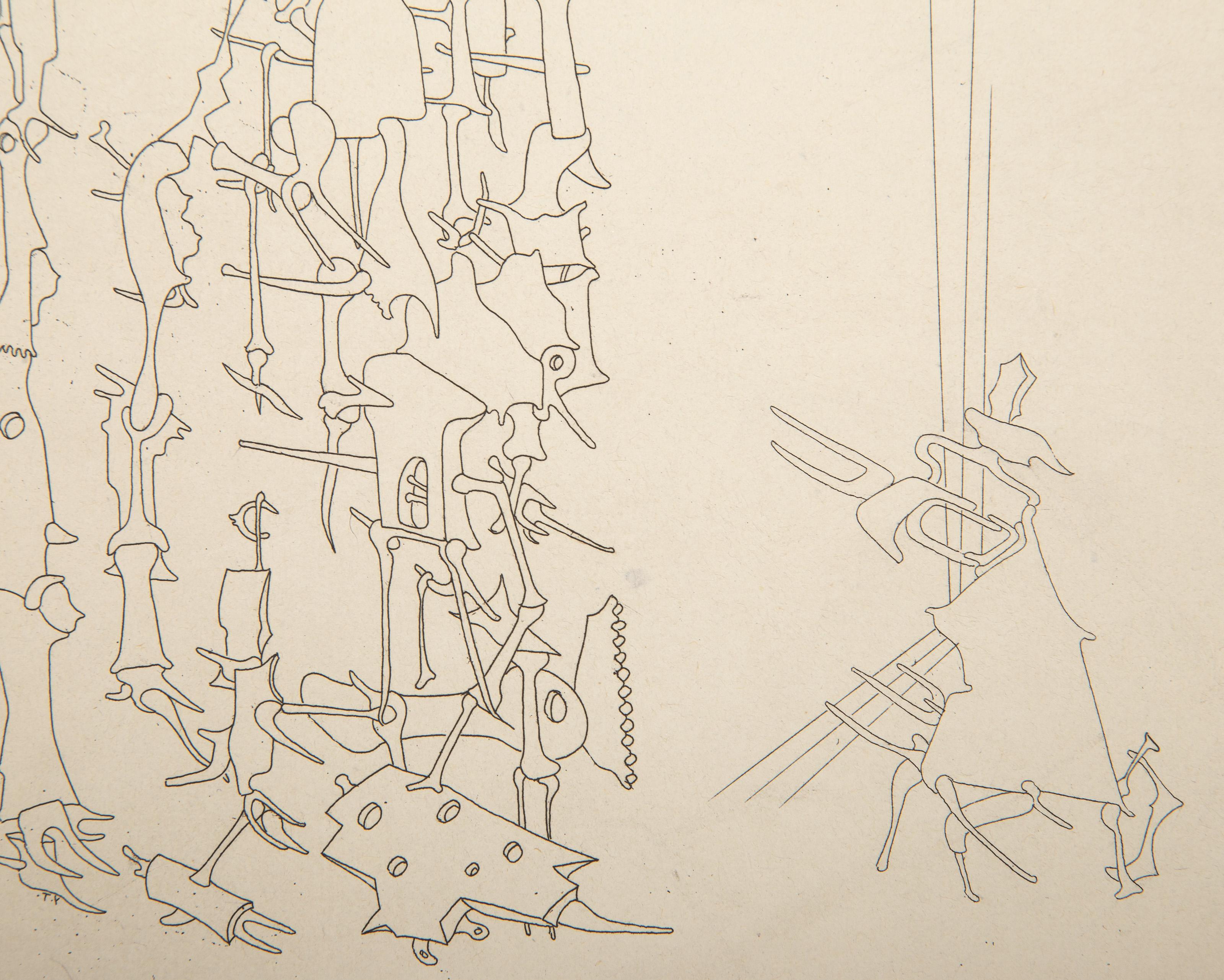 Sin título de Le Surrealisme en 1947, Aguafuerte surrealista de Yves Tanguy 2