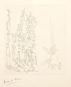 Untitled from Le Surrealisme en 1947, Surrealist Etching by Yves Tanguy
