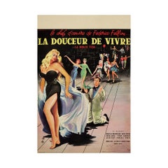 Poster originale francese del 1960 per La Dolce Vita - Federico Fellini