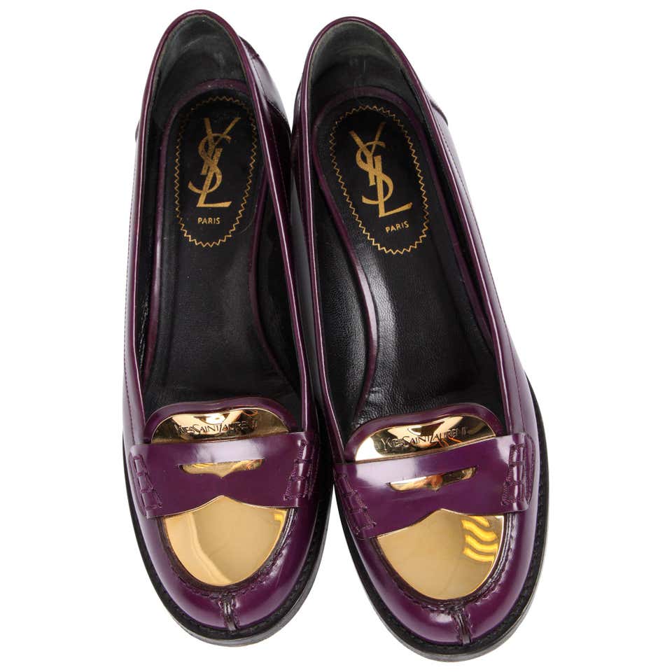 Yves Yves Saint Laurent Penny Loafers - purple at 1stDibs | ysl loafers ...