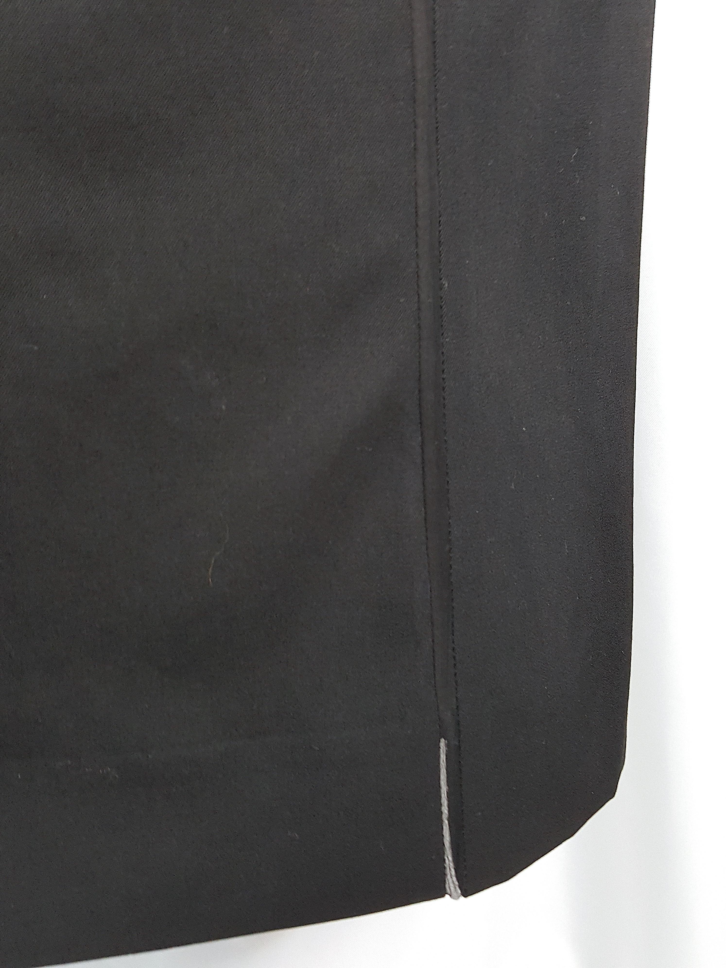 TomFord 2001 1stYSLCollection jupe noire style smoking à coutures transparentes bordée de cuir Excellent état - En vente à Chicago, IL