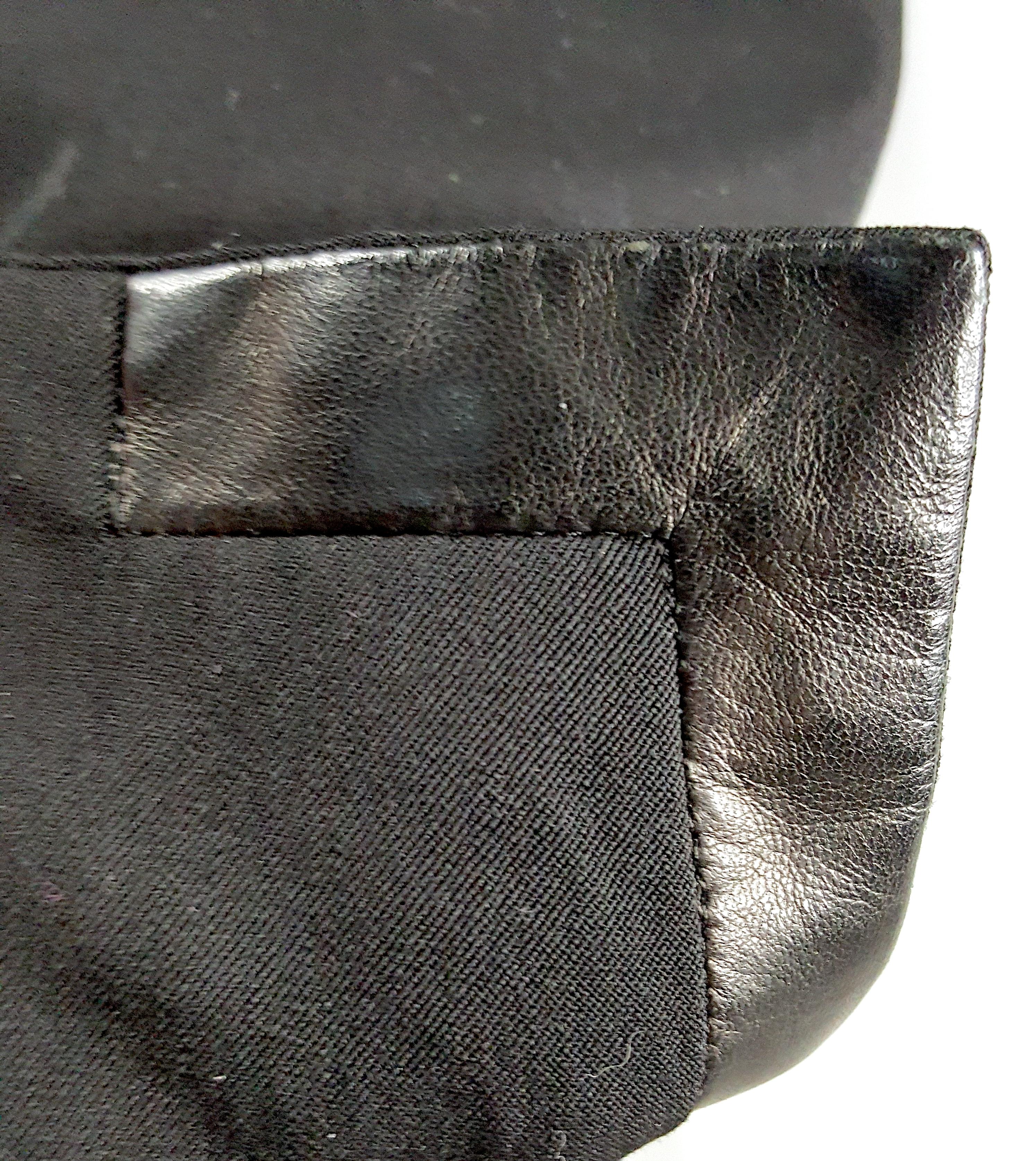 TomFord 2001 1stYSLCollezione TuxedoStile trasparenteCuciture in pelleCostume nero GonnaSuit in vendita 2