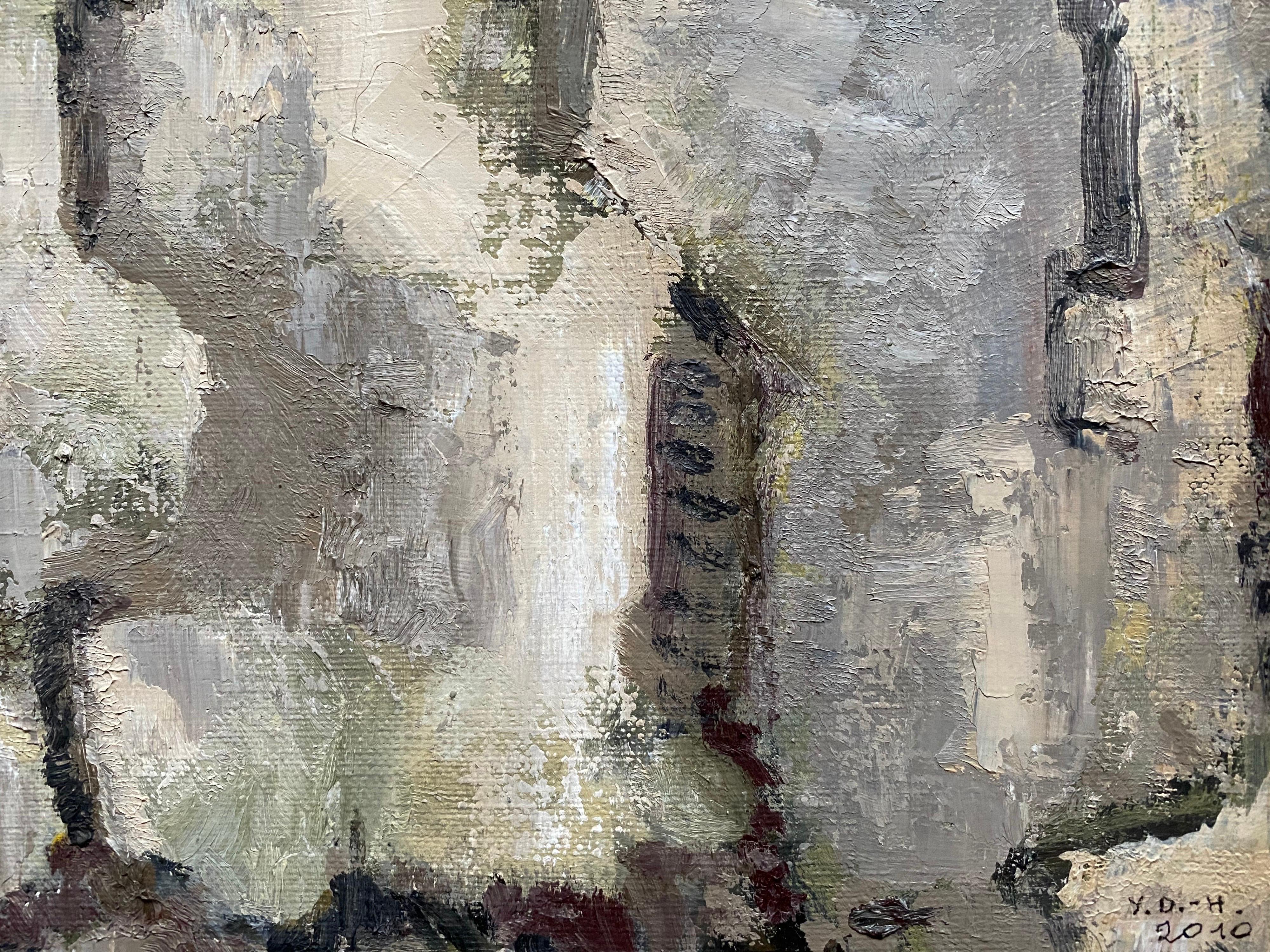 XXI secolo e contemporaneo Yvette Dubois Habasque Quadro astratto cubista francese in vendita