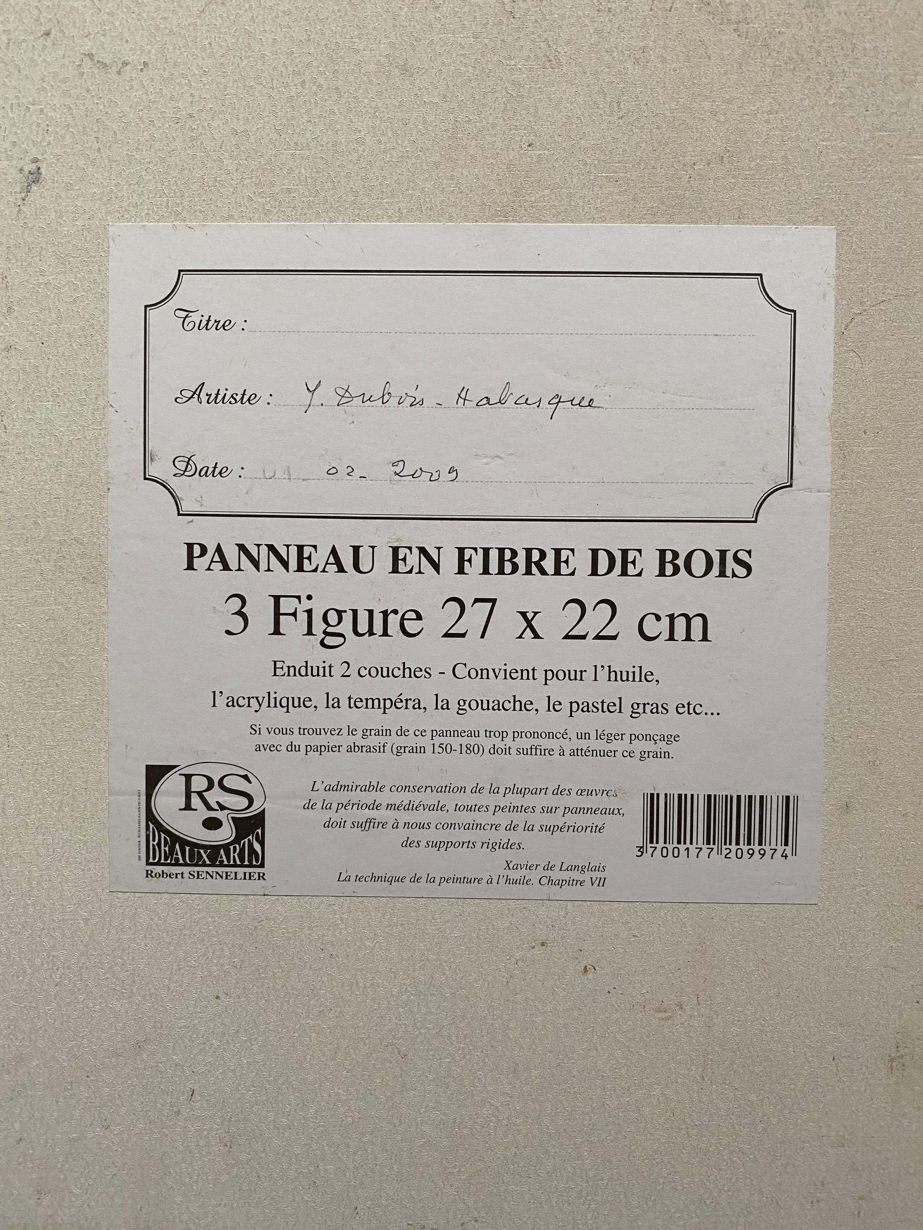 Peinture abstraite cubiste française de Yvette Dubois-Habasque en vente 1
