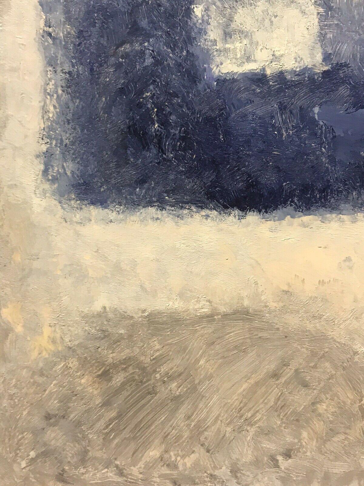 20. Jahrhundert 20. Jahrhundert französisch UBIST ABSTRACT PAINTING - BLAUE GRÖSSE UND SCHWARZE COLORS im Angebot 1