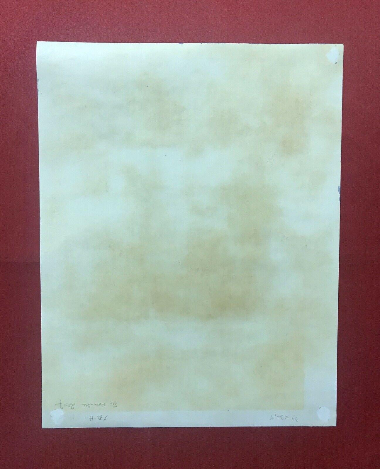 20. Jahrhundert 20. Jahrhundert französisch UBIST ABSTRACT PAINTING - BLAUE GRÖSSE UND SCHWARZE COLORS im Angebot 3