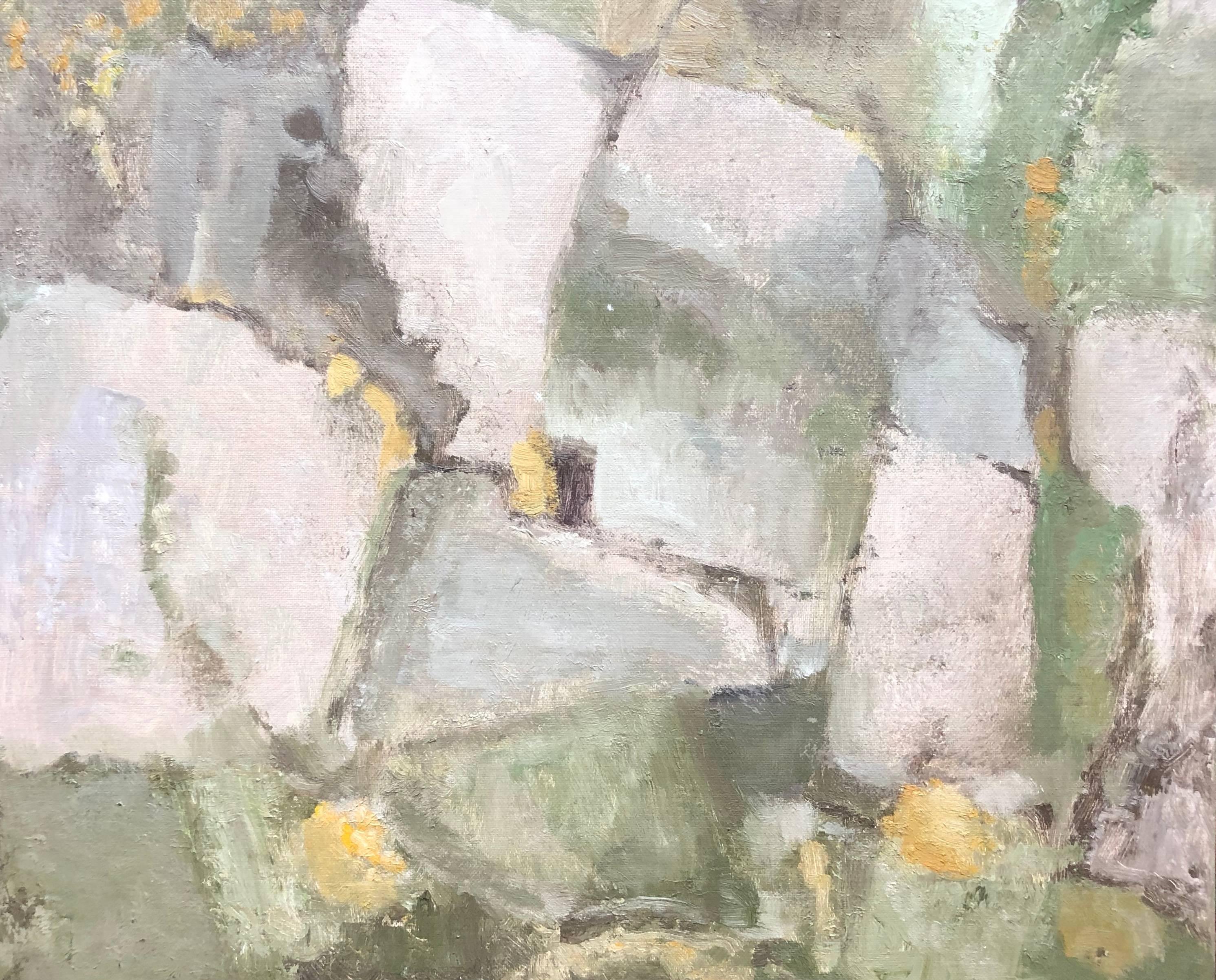 Pintura al óleo abstracta expresionista francesa - Painting de Yvette Dubois Habasque