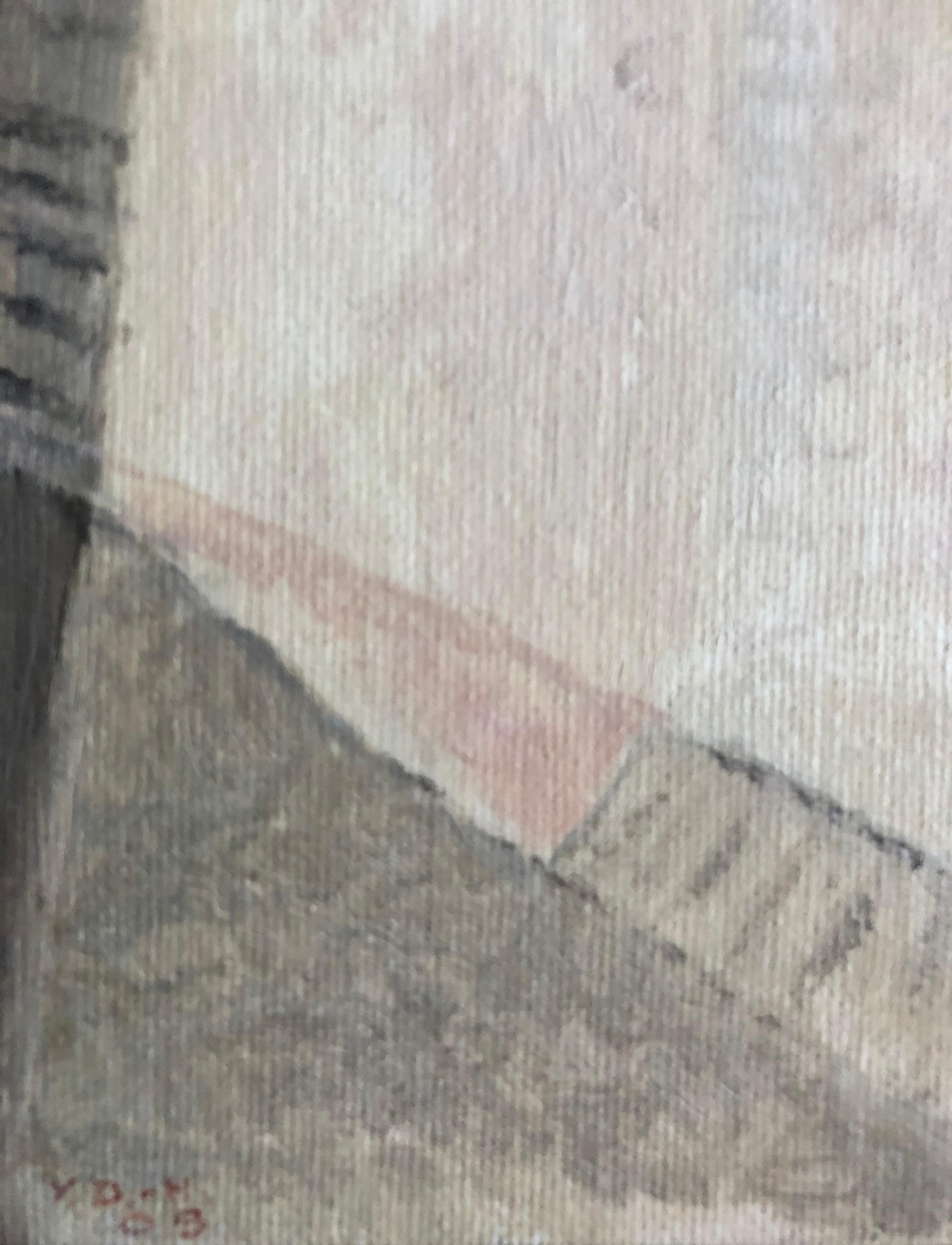 Abstraktes Ölgemälde des französischen Expressionismus – Painting von Yvette Dubois Habasque
