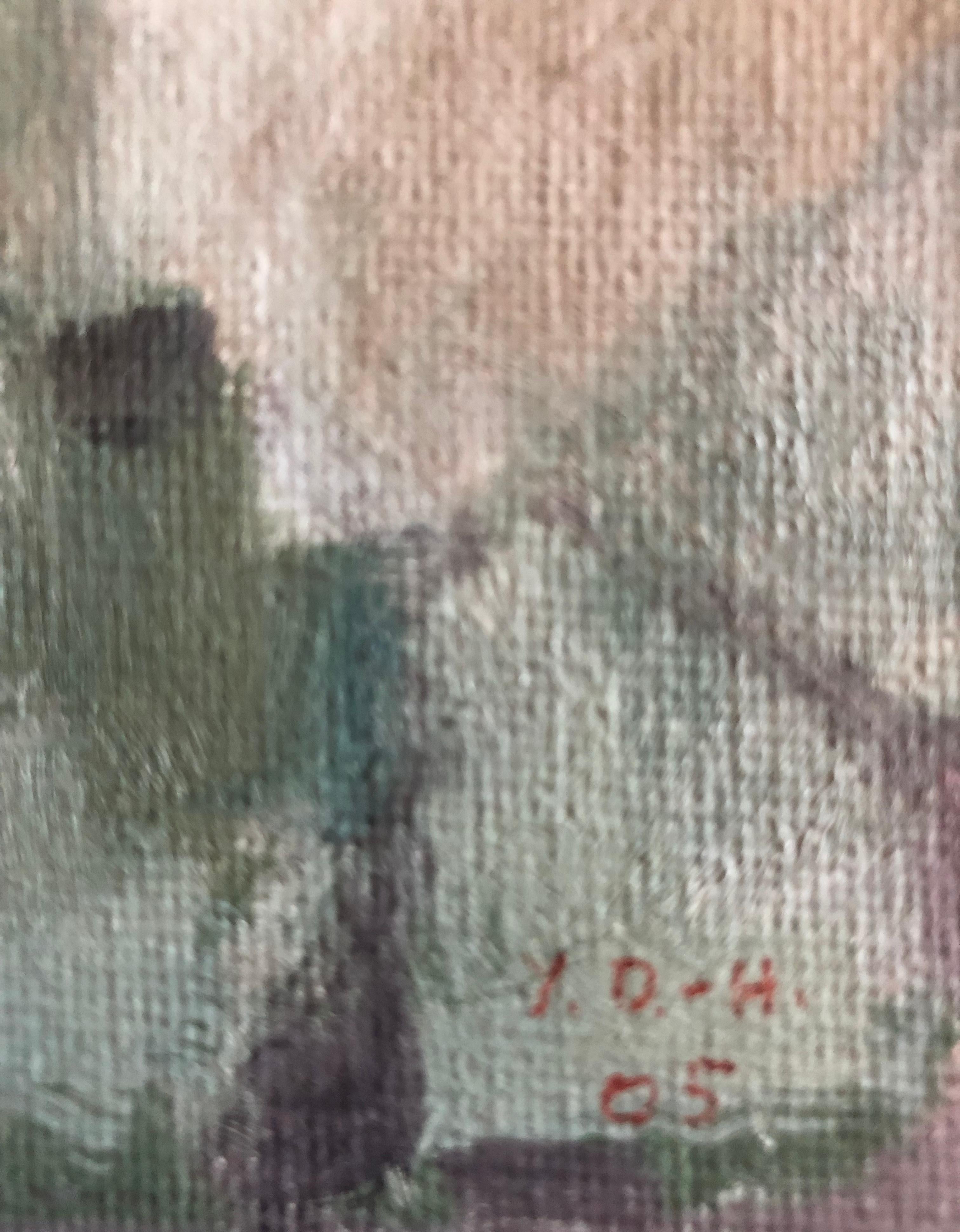 Pittura ad olio astratta espressionista francese - Painting di Yvette Dubois Habasque