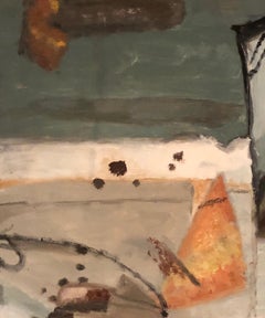 Pittura ad olio astratta espressionista francese