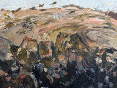 Yvette Dubois-Habasque French Abstract Oil Painting Muted Landscape Forms