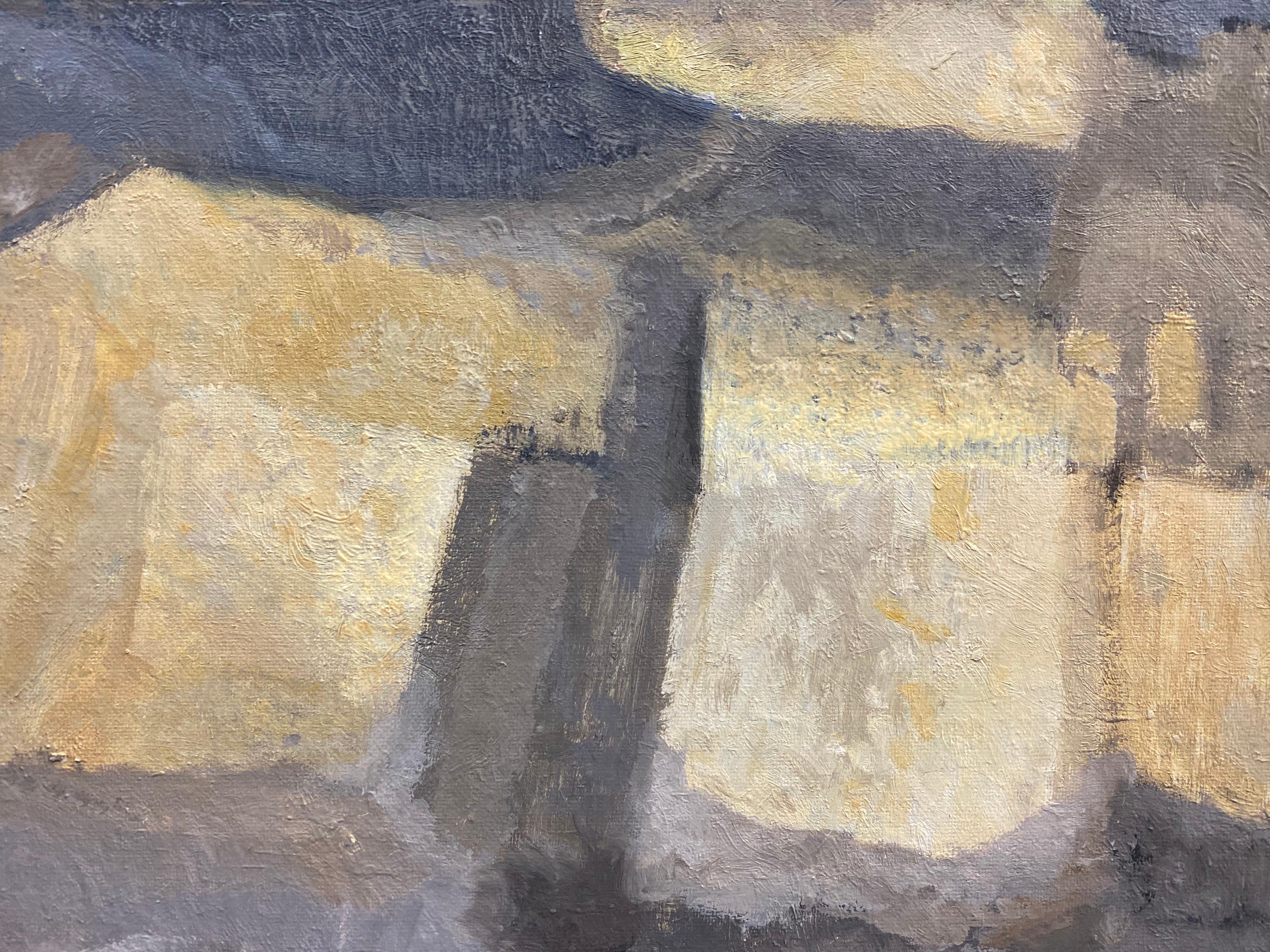 Zusammenfassung,
von Yvette Dubois-Habasque (1929-2016)
ölgemälde auf Karton ungerahmt

gemälde misst: 9 x 13 Zoll

Atemberaubendes abstraktes Originalgemälde der französischen Künstlerin Yvette Dubois-Habasque (1929-2016). Das Gemälde hat eine