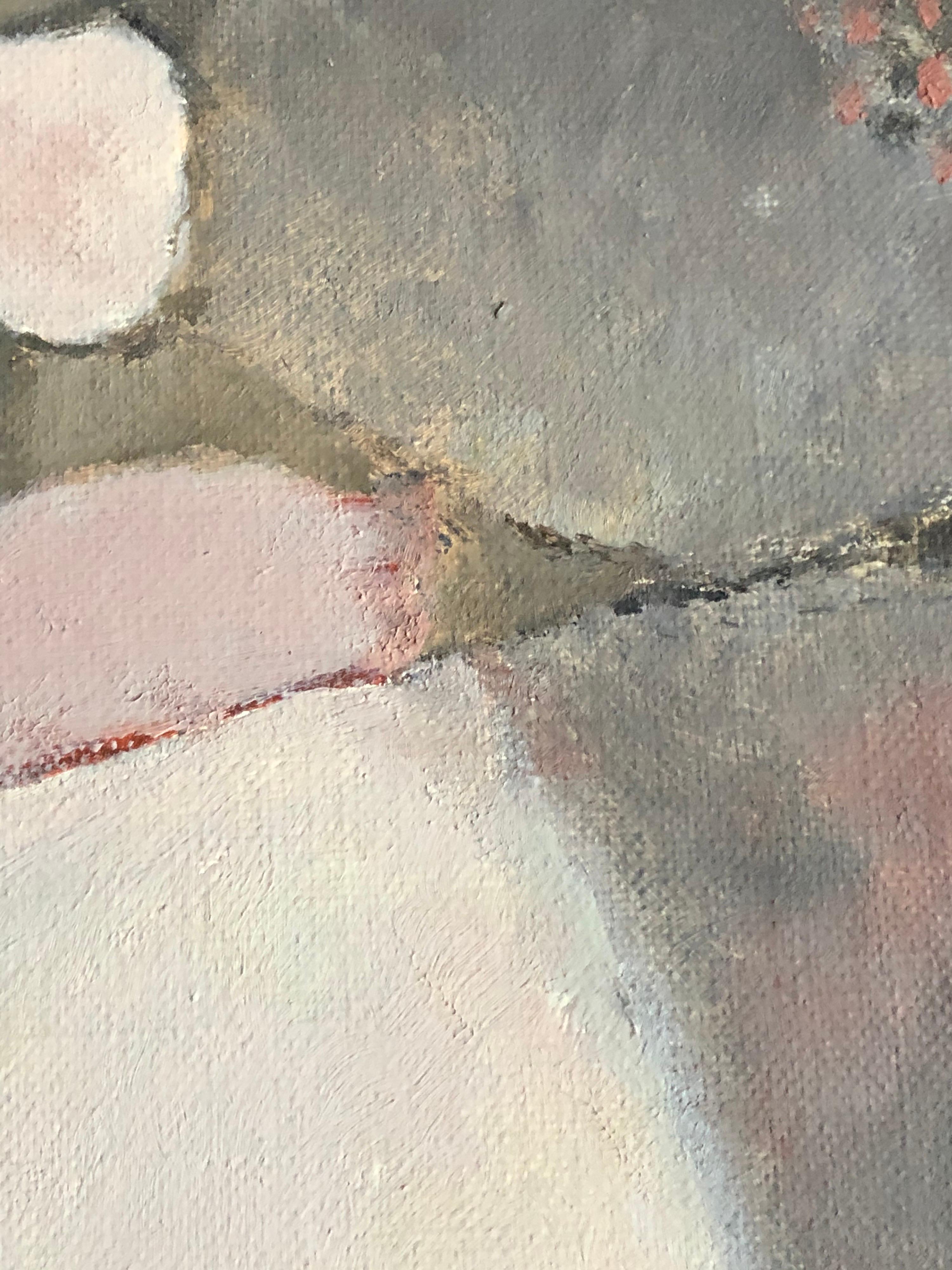 Pintura al Óleo Original Expresionista Abstracto Parisino - - Abstract Painting Beige de Yvette Dubois Habasque