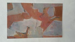 Pintura al Óleo Original Expresionista Abstracto Parisino - Neutros y Terracota