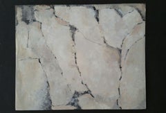 Parisian Abstract Expressionist Original Oil Painting - Neutrals. Signed.