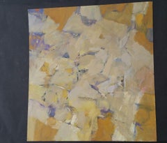 Parisian Abstract Expressionist Original Oil Painting - Stone Neutrals and Ochre