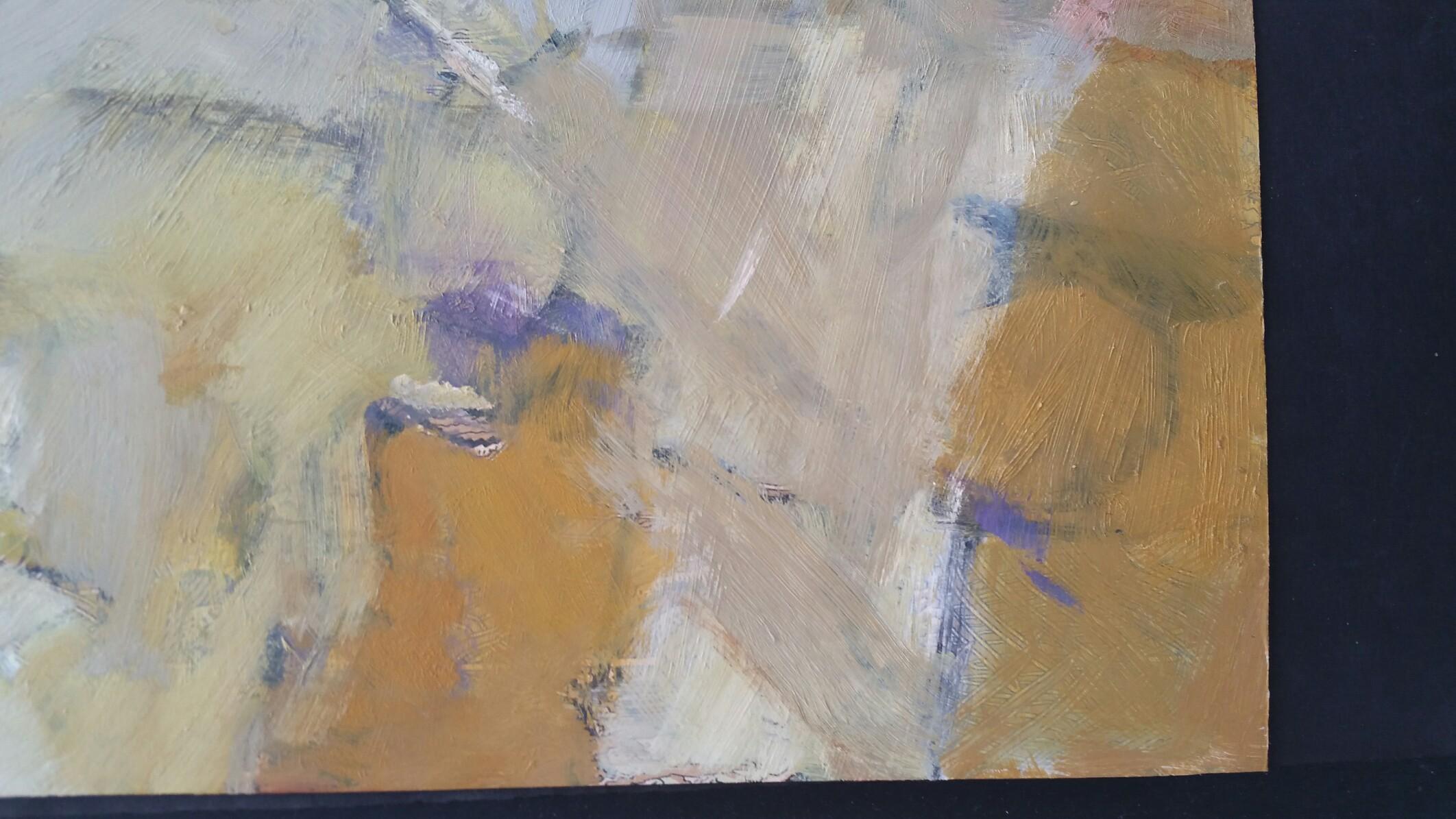 Stunning original oil painting by the French abstract artist, Yvette Dubois-Habasque (1929-2016). The painting has excellent provenance having come from the artists studio sale in Paris. 

The painting, on heavyweight paper (the artist used a sheet