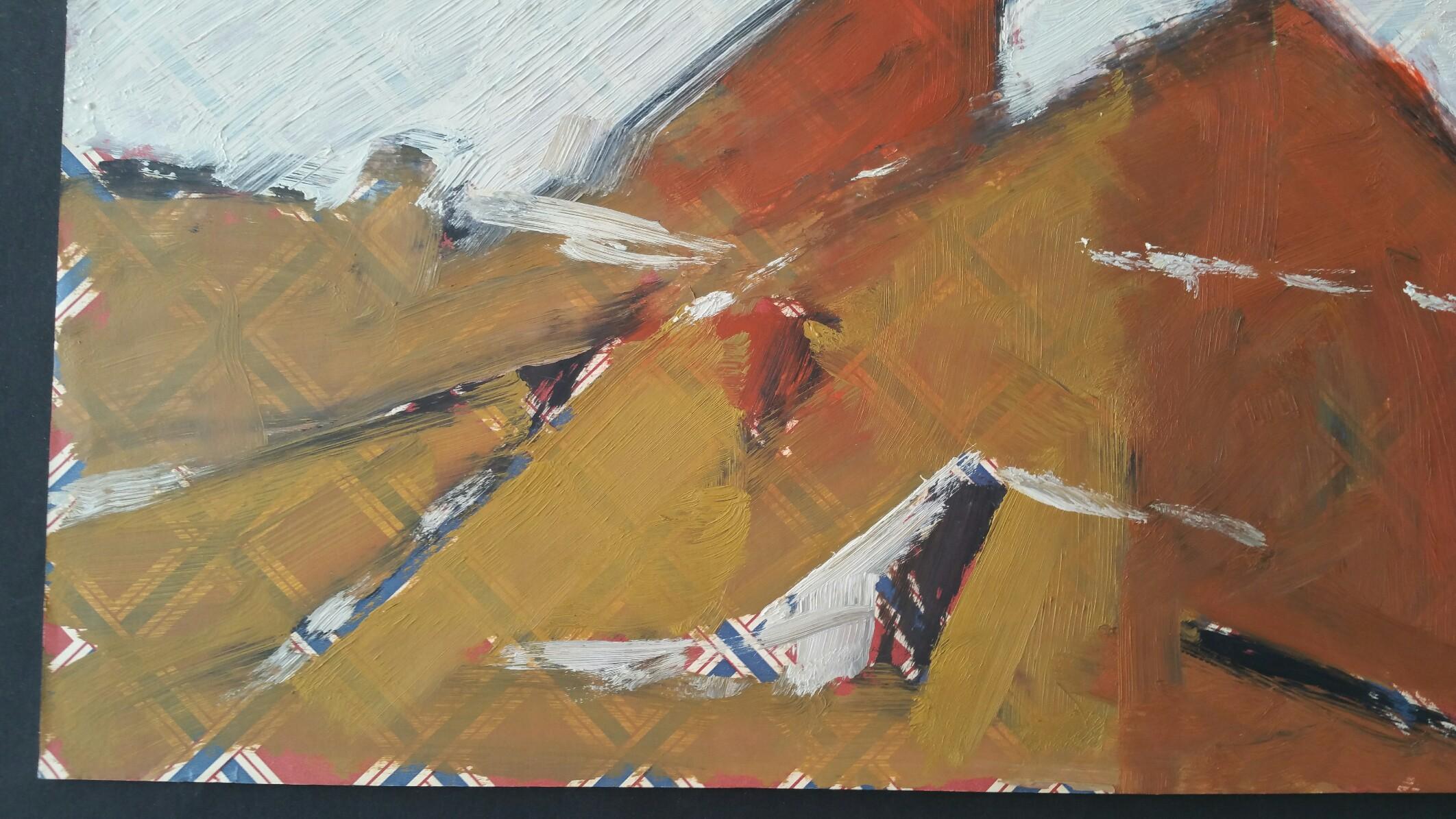 Superbe peinture à l'huile originale de l'artiste abstraite française, Yvette Dubois-Habasque (1929-2016). Le tableau a une excellente provenance puisqu'il provient de l'atelier de vente de l'artiste à Paris. 

La peinture, sur papier épais