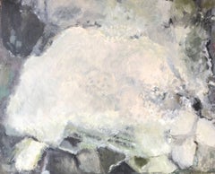 Peinture à l'huile abstraite française - Abat-jour et nuances de couleur