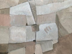 YVETTE DUBOIS-HABASQUE (1929-2016) FRENCH CUBIST ABSTRACT PAINTING