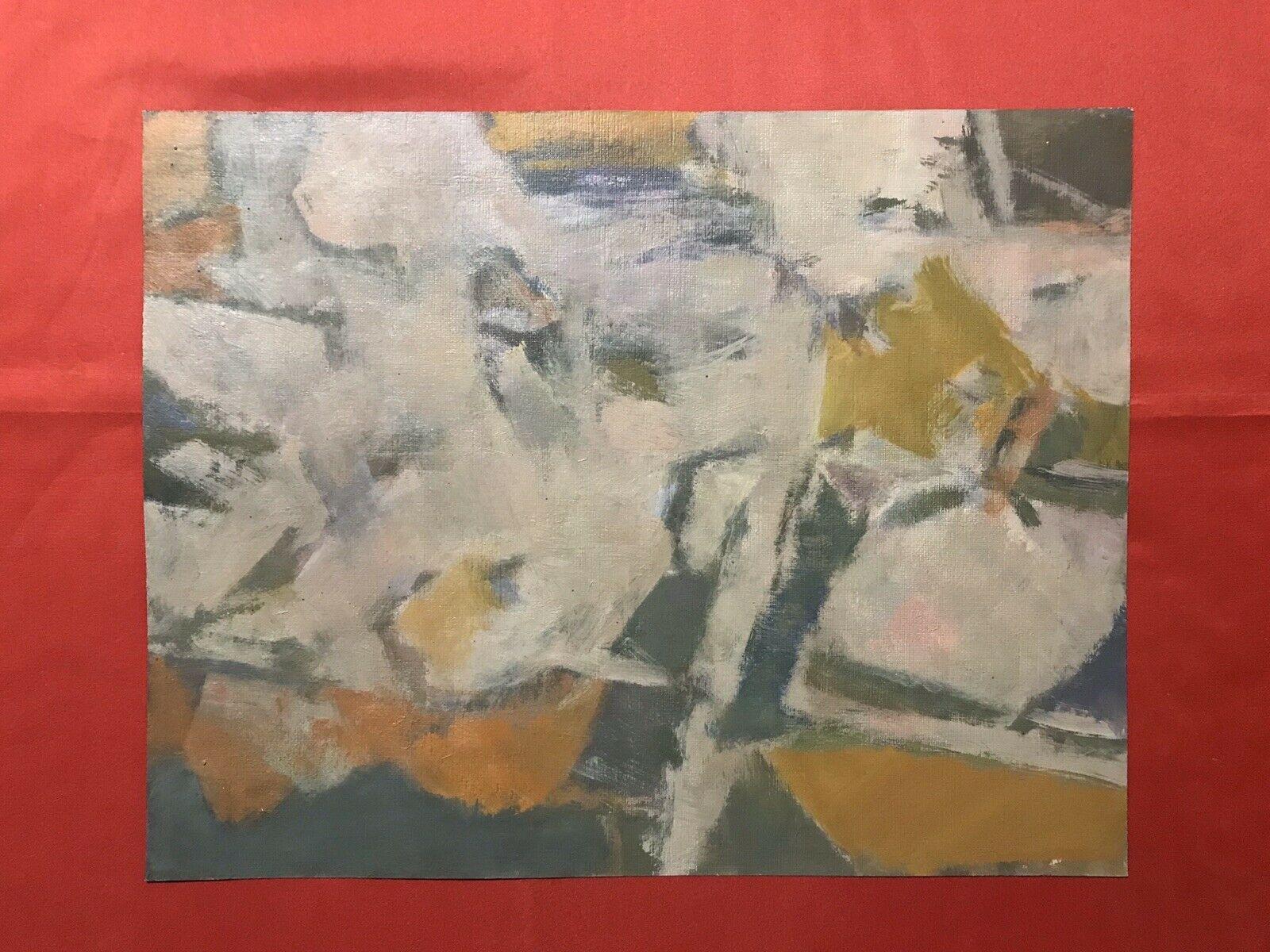 YVETTE DUBOIS-HABASQUE (1929-2016) FRENCH CUBIST ABSTRACT PAINTING - Painting by Yvette Dubois Habasque