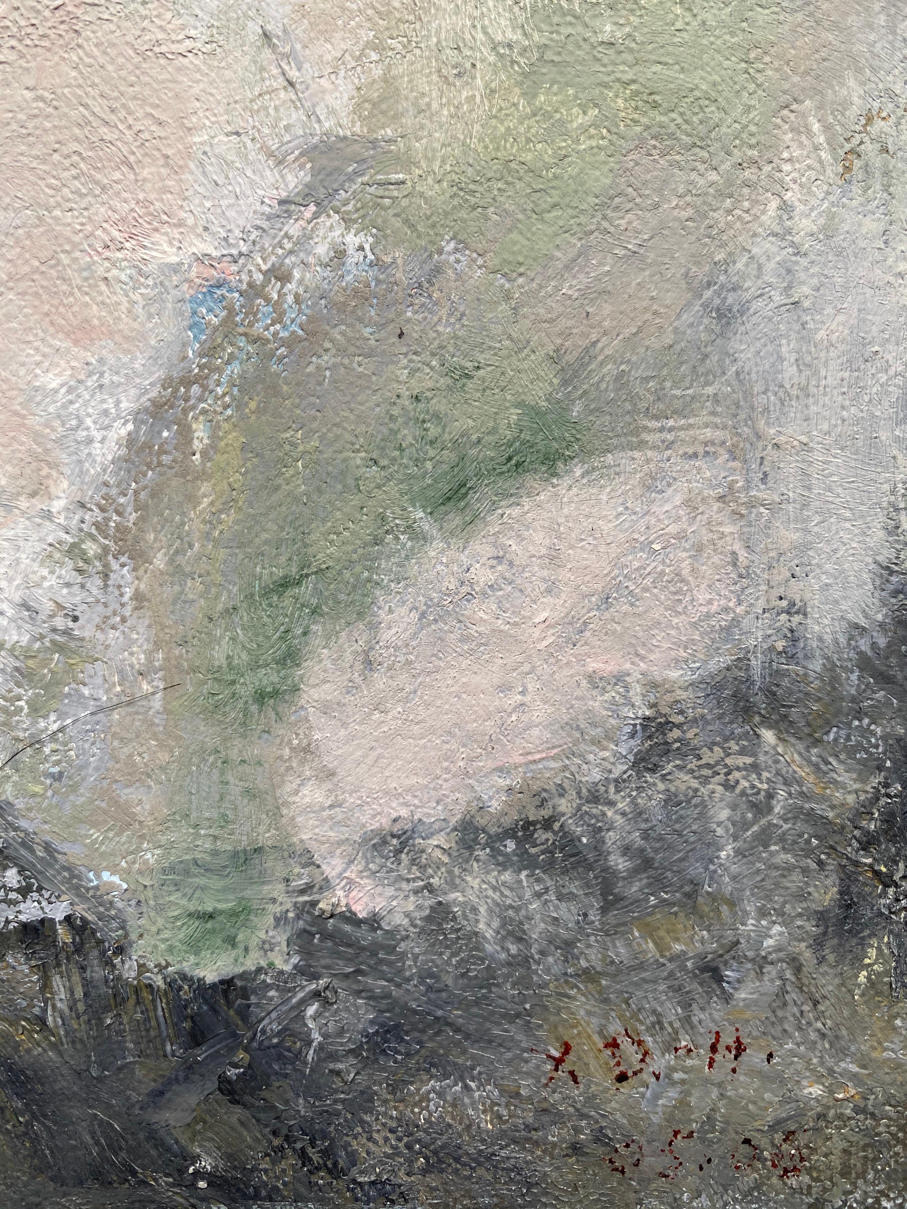 YVETTE DUBOIS-HABASQUE (1929-2016) PINTURA ABSTRACTA CUBISTA FRANCESA - Painting Expresionismo abstracto de Yvette Dubois Habasque