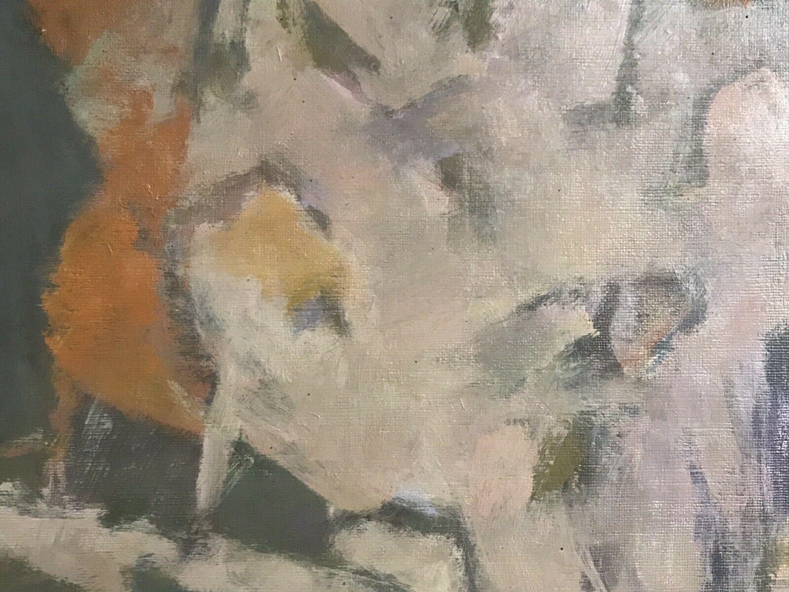 YVETTE DUBOIS-HABASQUE (1929-2016) FRENCH CUBIST ABSTRACT PAINTING - Abstract Expressionist Painting by Yvette Dubois Habasque