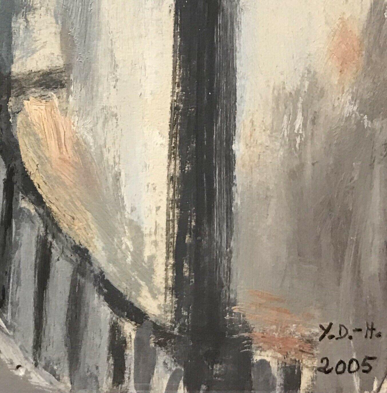 YVETTE DUBOIS HABASQUE (1929-2016) PITTURA ASTRATTA CUBISTA FRANCESE in vendita 2