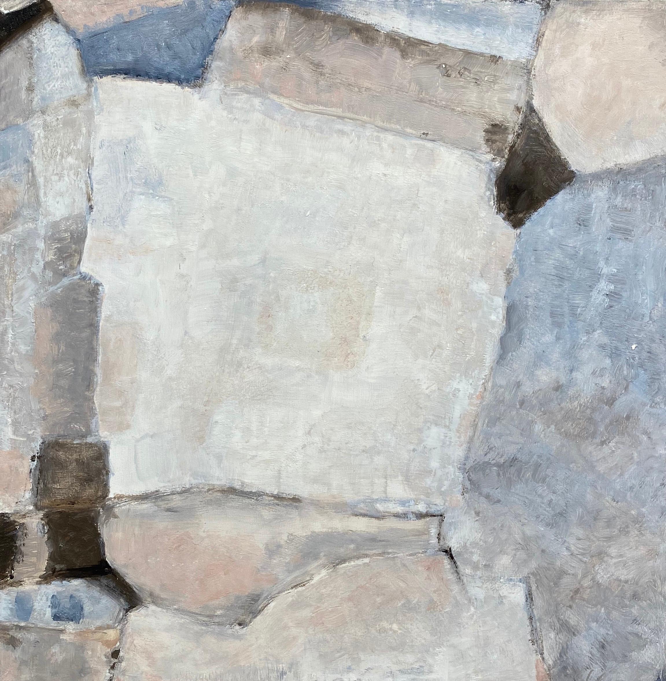 Yvette Dubois Habasque Abstract Painting - YVETTE DUBOIS-HABASQUE (1929-2016) FRENCH CUBIST ABSTRACT PAINTING