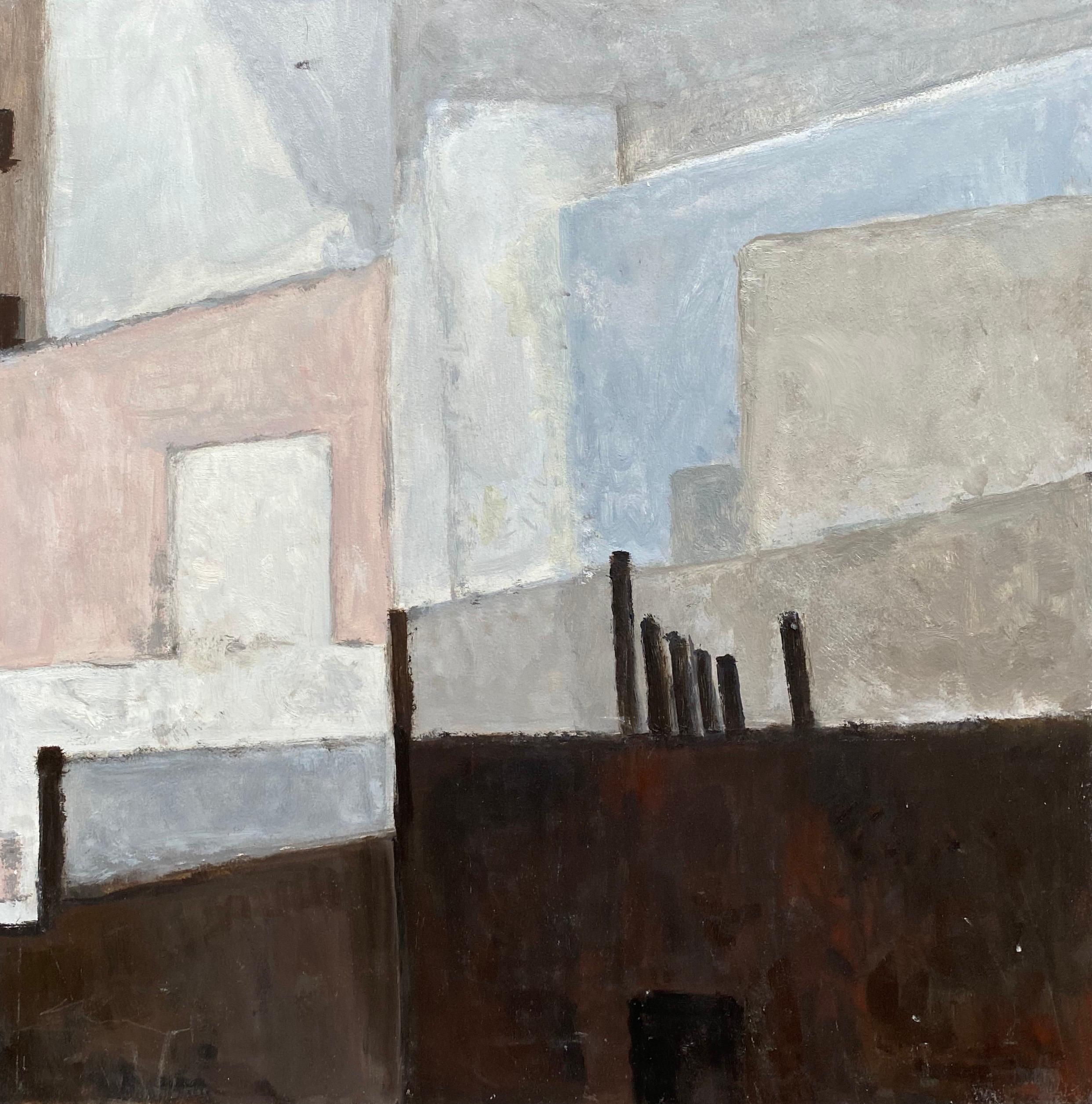 YVETTE DUBOIS-HABASQUE (1929-2016) FRENCH CUBIST ABSTRACT PAINTING
