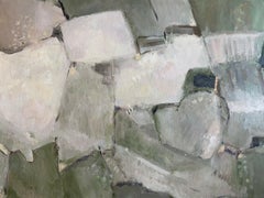 YVETTE DUBOIS-HABASQUE (1992-2016) französischer KUBIST, ABstrakt, GRÜN UND GRÜN