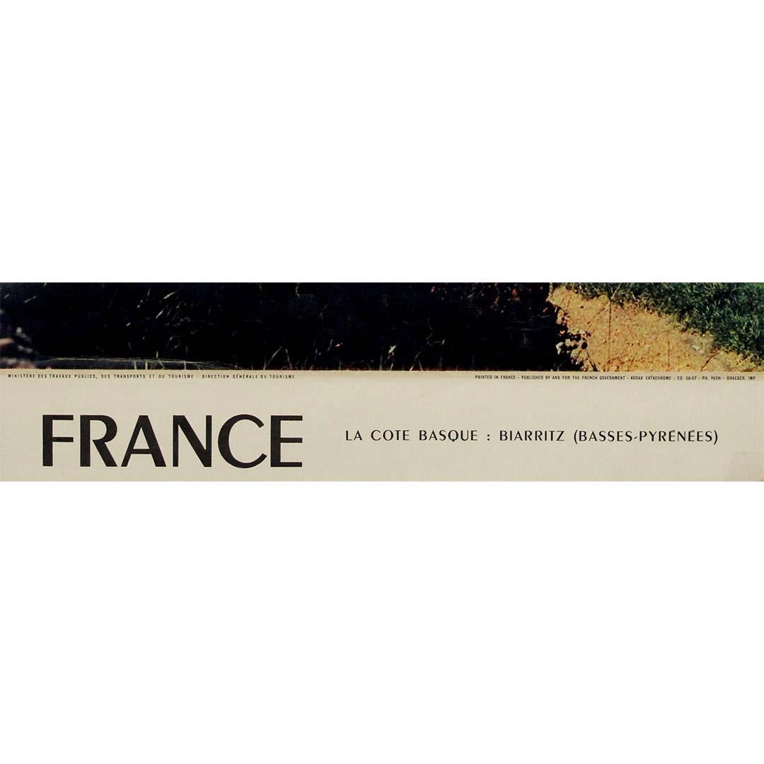 1956 photographic travel poster for La côte Basque : Biarritz For Sale 1