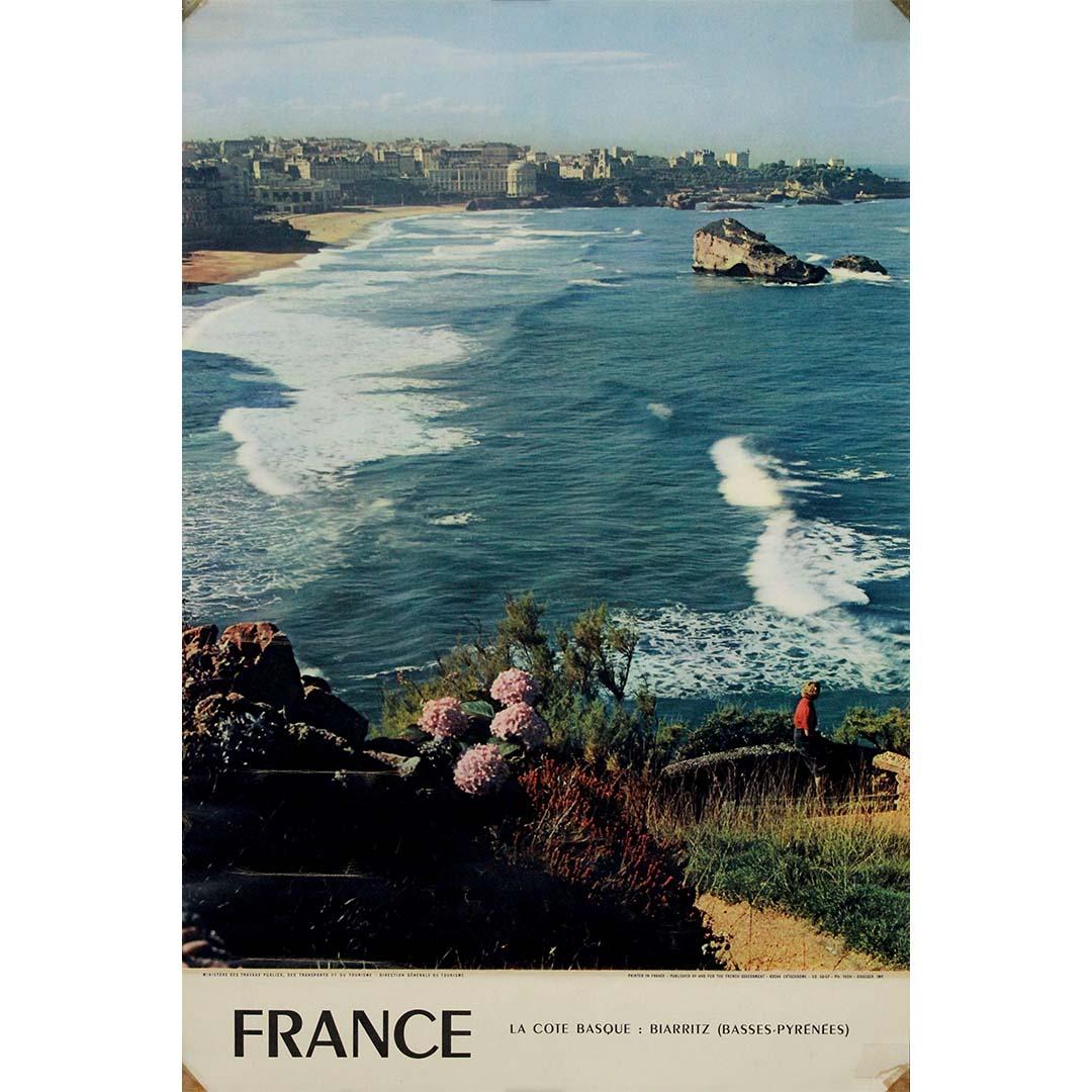 1956 photographic travel poster for La côte Basque : Biarritz - Print by Yvon
