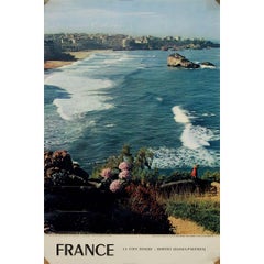 1956 photographic travel poster for La côte Basque : Biarritz