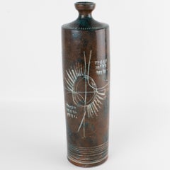 Yvon Roy for Atelier Montgolfier Glazed Terracotta Ceramic Vase, circa 1950