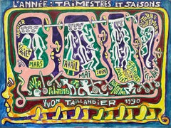 Original Art by the late Yvon Taillandier : L'ANNE :  TRIMESTRES ET SAISONS
