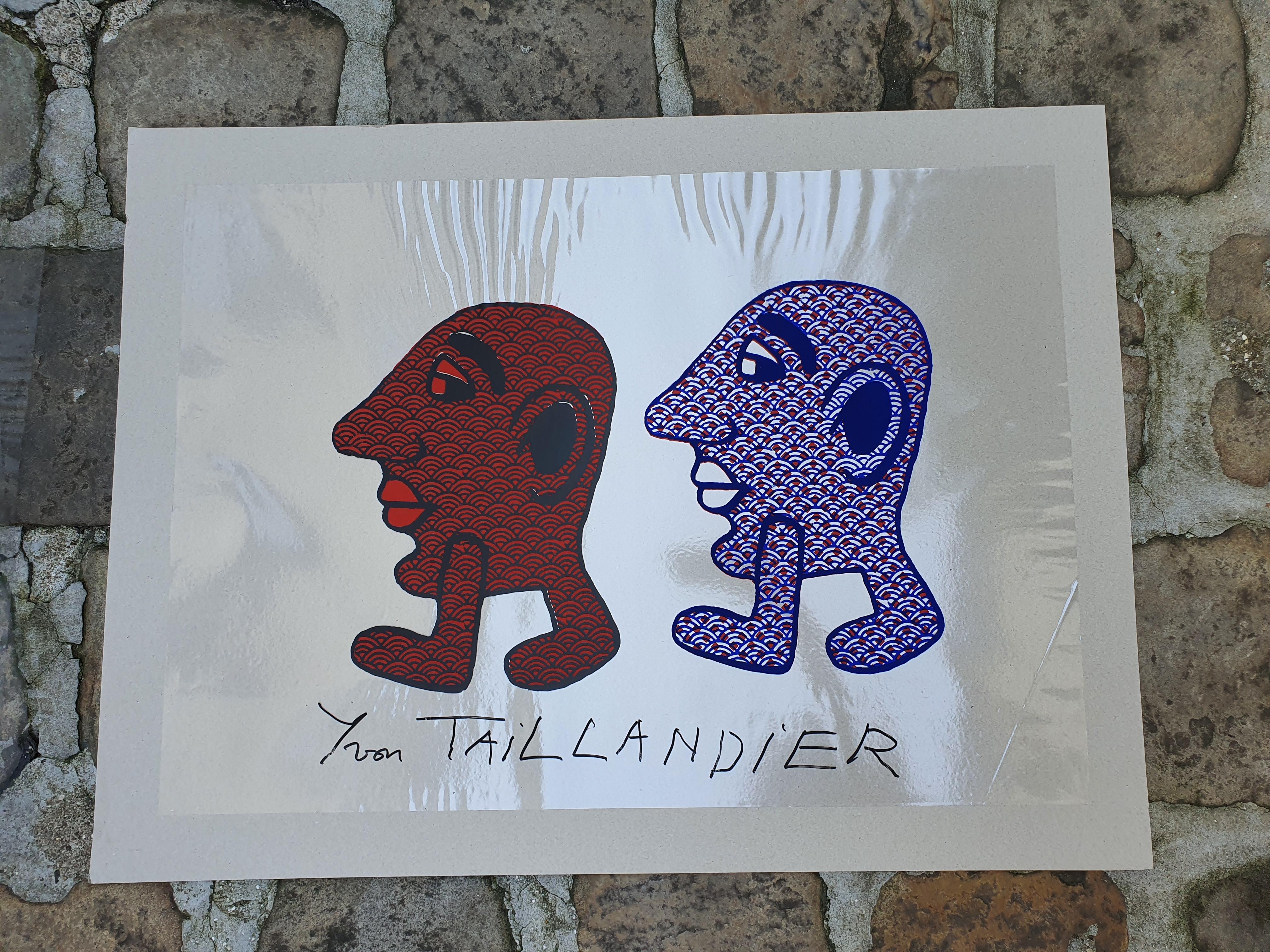 Magnificent original and unique work by Yvon Taillandier _ 2015
his emblematic character that he calls 