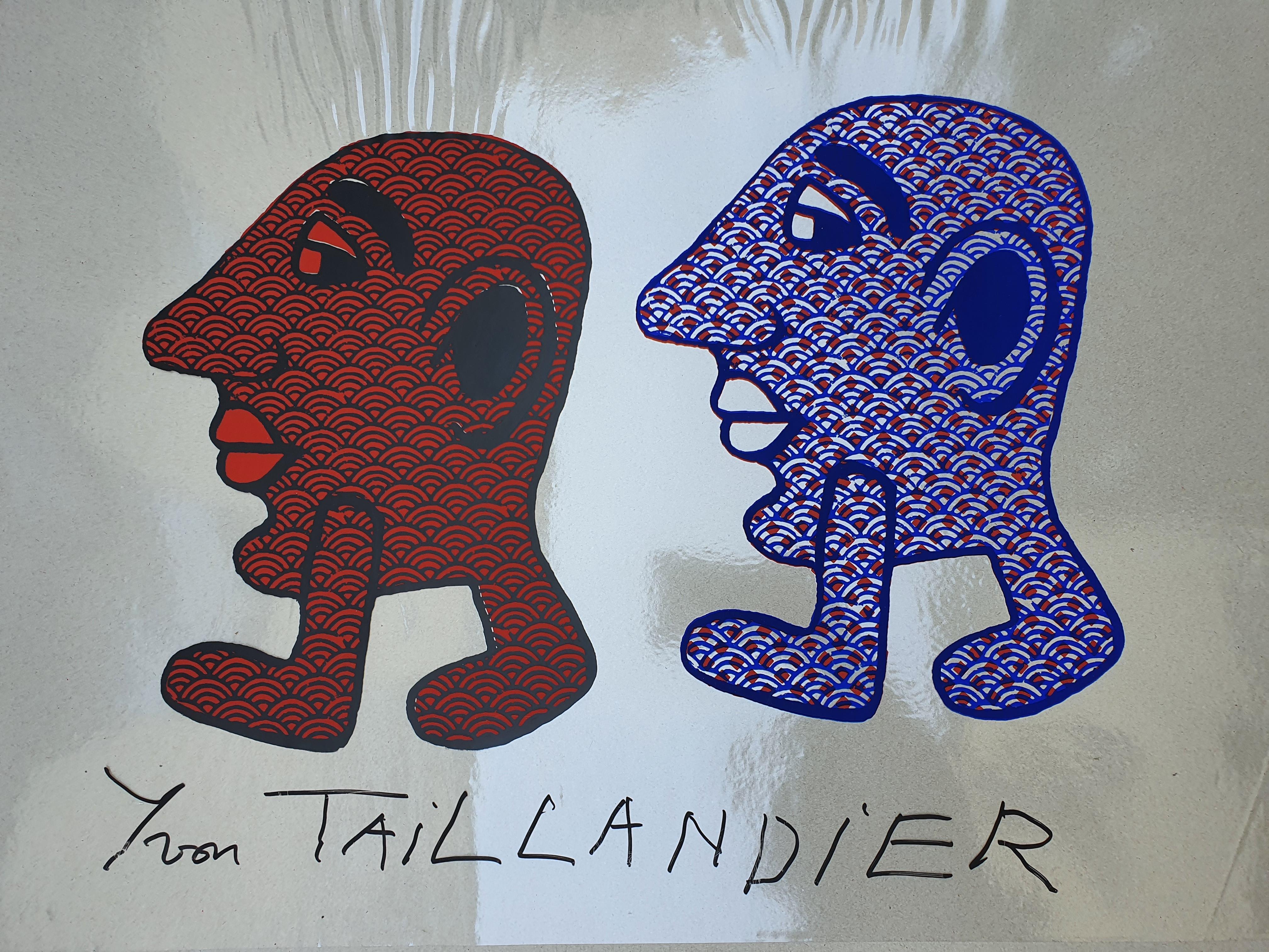 Figurative Print Yvon Taillandier - Impression sérigraphie Duo 3 Capitipede - 2015