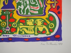 Four Seasons 1988 - Serigrafía original firmada a mano