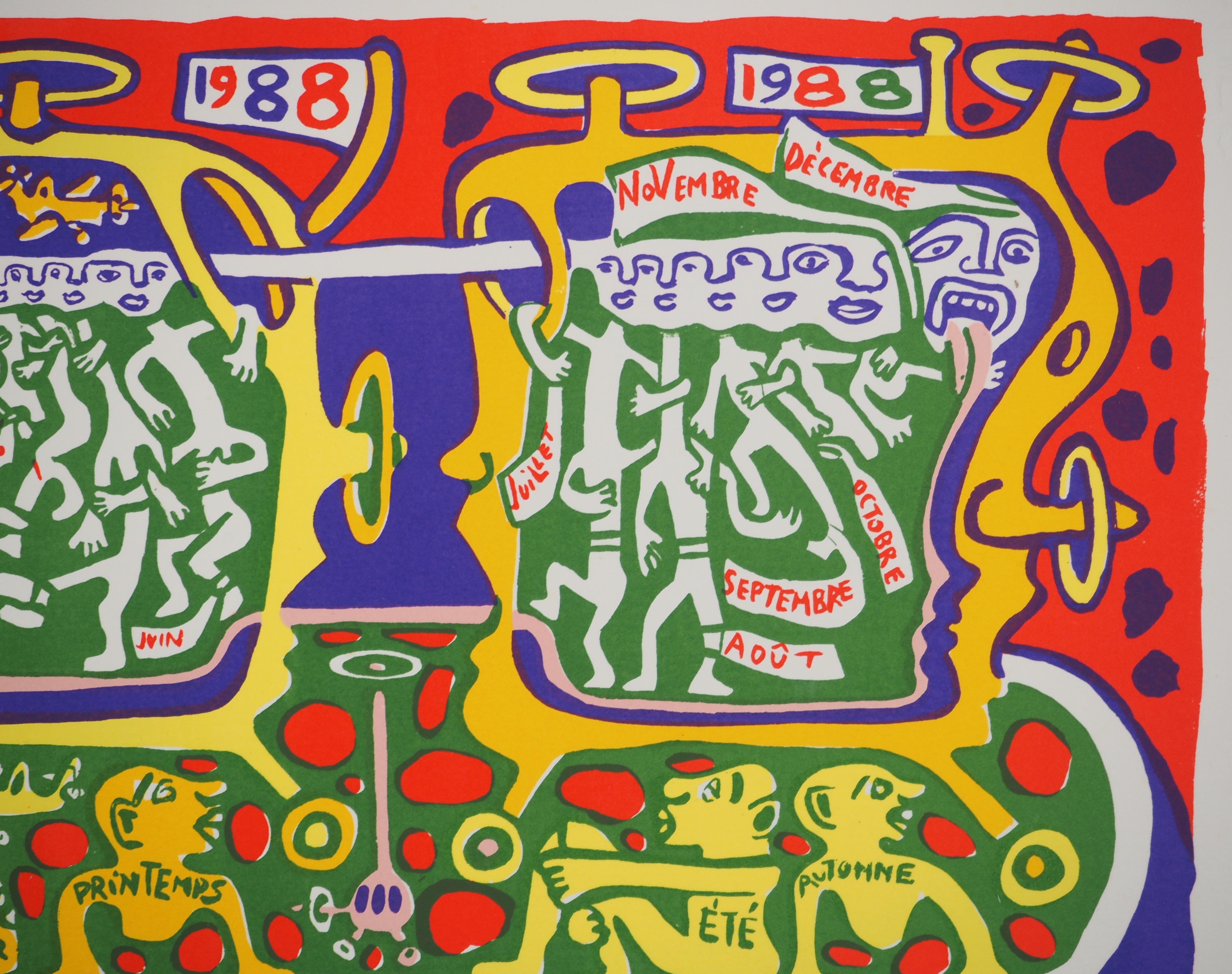 Yvon Taillandier
Four Seasons 1988

Stampa serigrafica originale
Firmato a matita
Justified e.a (prova d'artista)
Su pergamena 29 x 36,5 cm (c. 11,4 x 14,3 pollici)

Condizioni eccellenti
