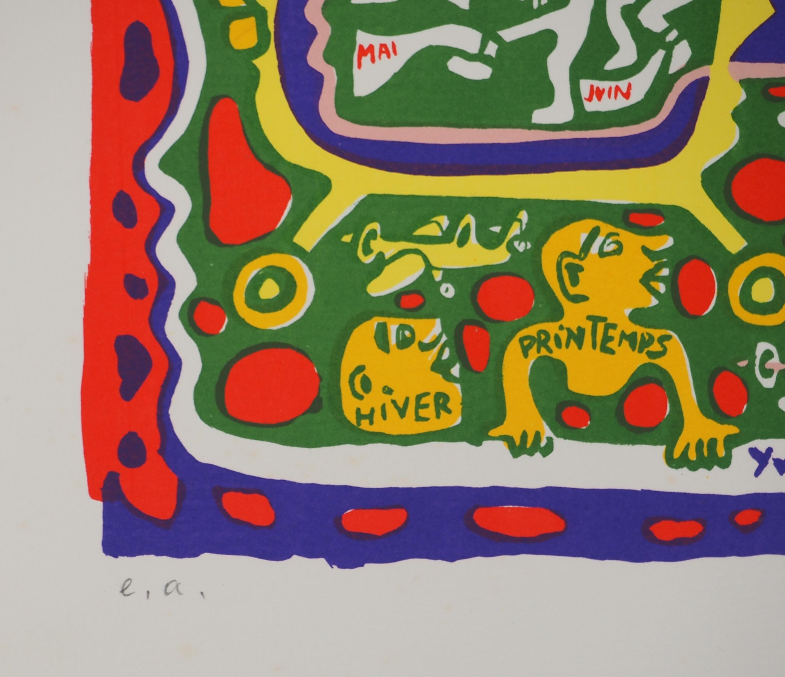 Four Seasons 1988 - Serigrafia originale firmata a mano in vendita 2