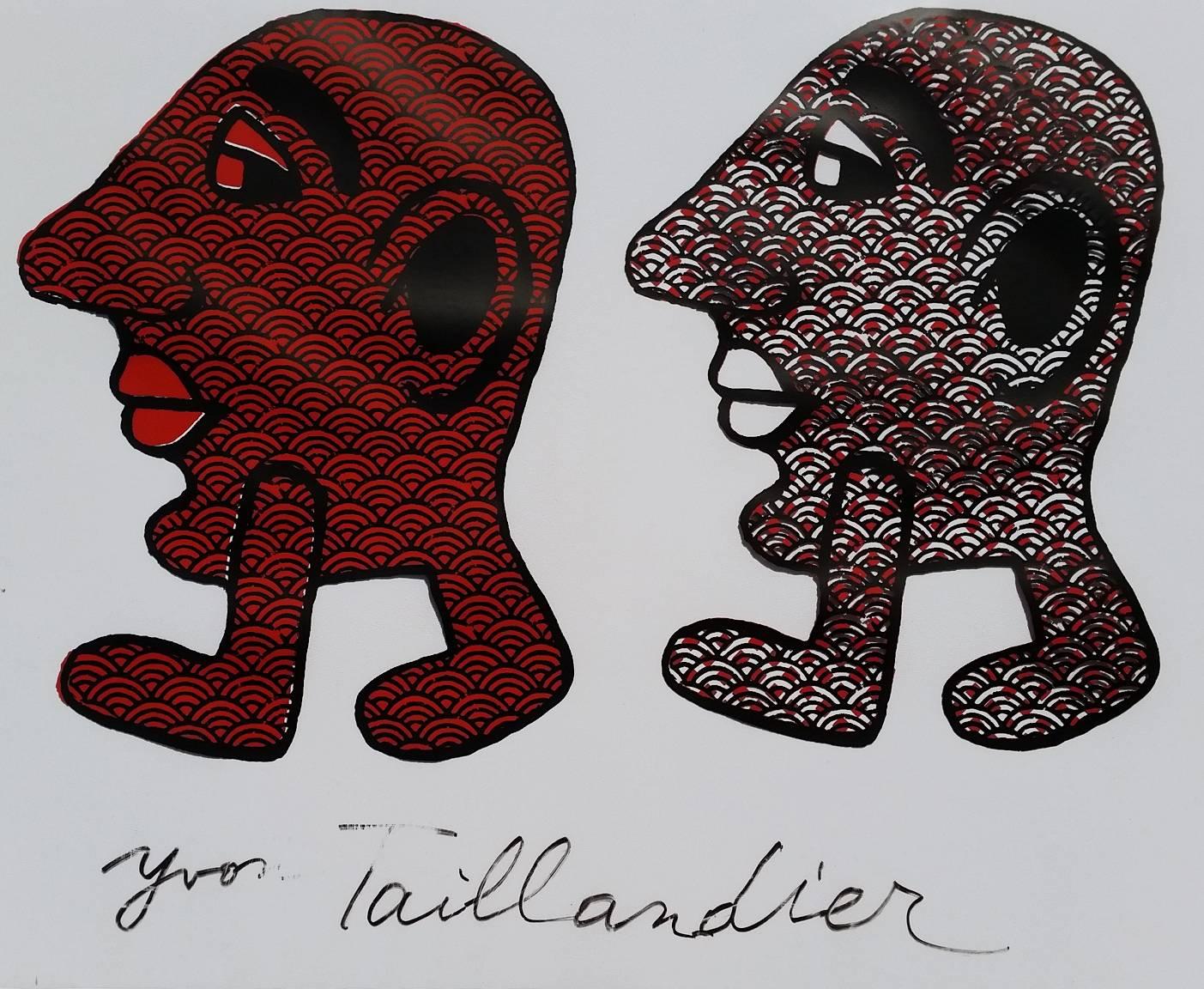 Magnificent original and unique work by Yvon Taillandier
his emblematic character that he calls 