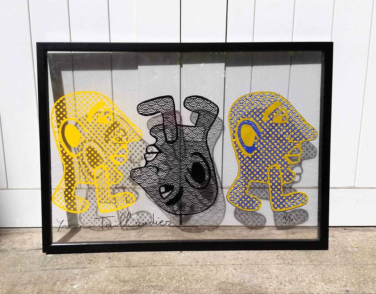 Yvon Taillandier Figurative Print - Kapitipede Trio