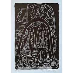 Serigrafía original numerada 24/25 y firmada a mano Yvon Taillandier Torre Eiffel