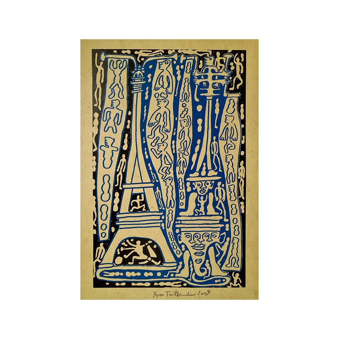 Original serigraphy of Yvon Taillandier representing the Eiffel Tower.

Yvon Taillandier's work is figurative, heterogeneous, multicolored, constantly narrative and creates an imaginary world with its characters, its events. Inventor of the