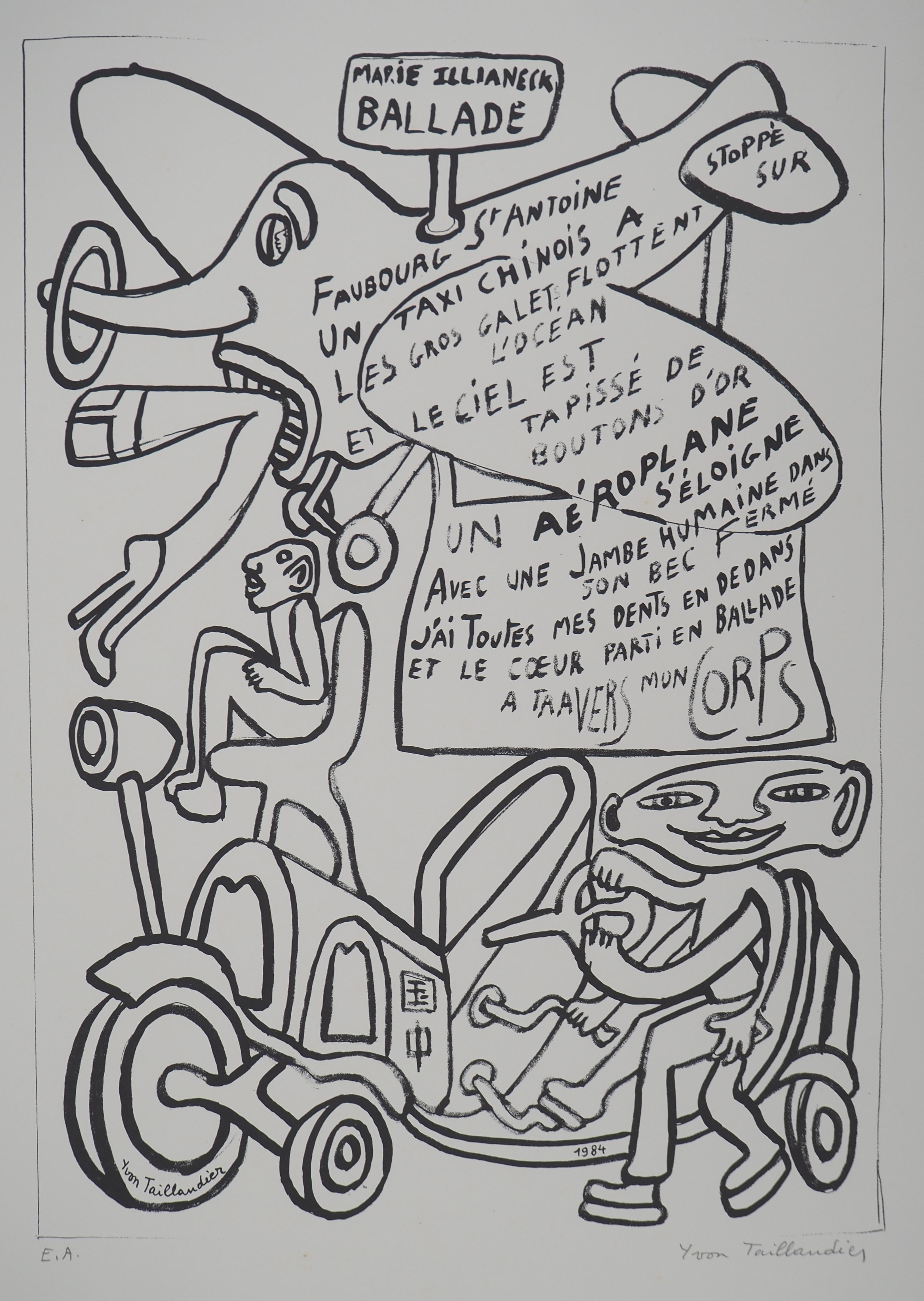 The Aeroplane, 1984 - Original Handsigned Screen Print For Sale 1