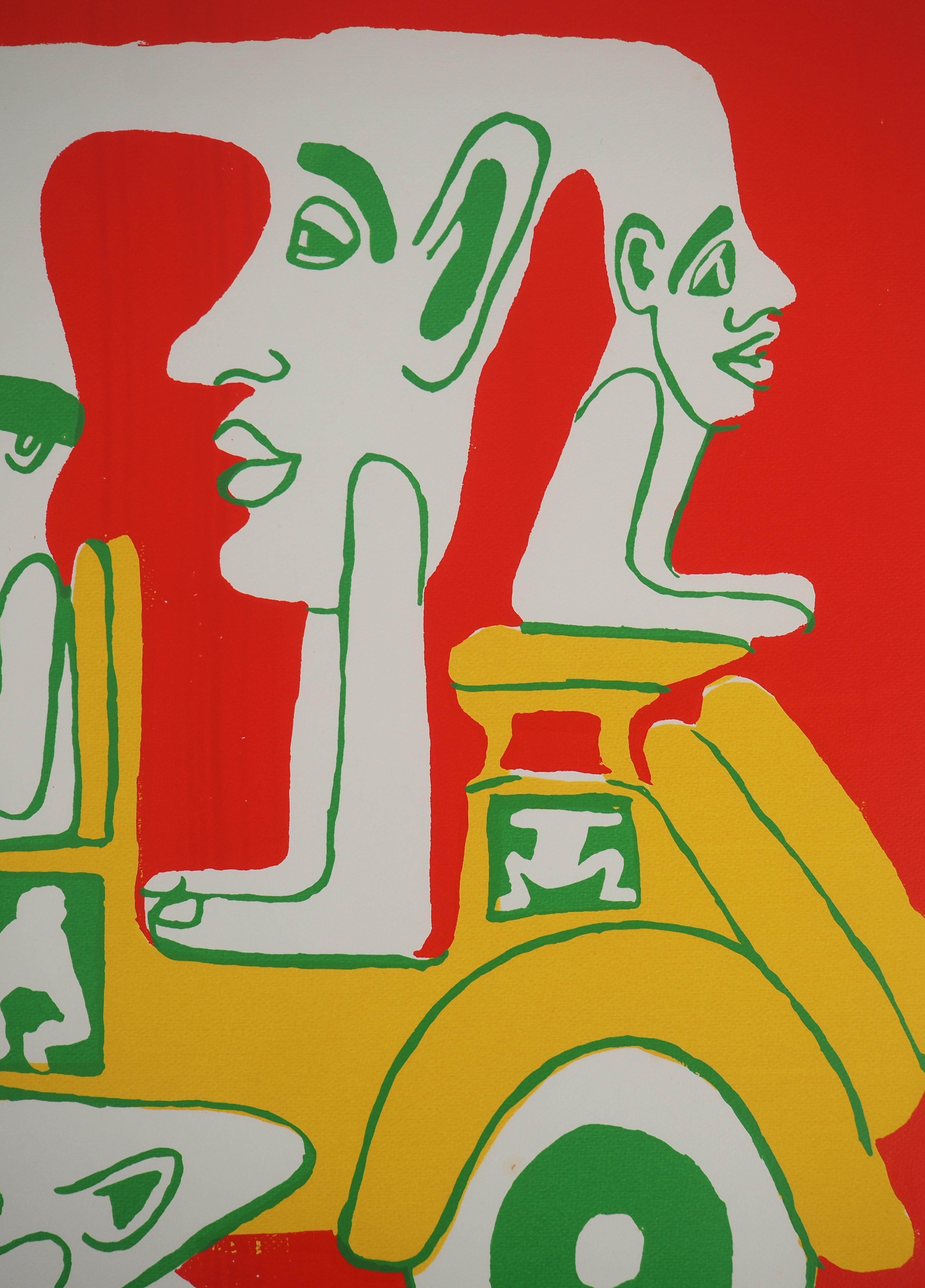 Die Reise des Catitipede - Original handsignierter Siebdruck (Moderne), Print, von Yvon Taillandier